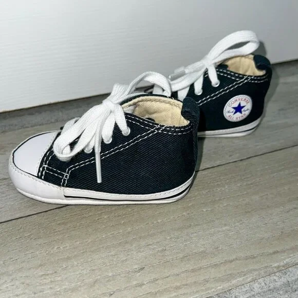 Baby Chuck Taylor All Star Cribster Canvas Black/White Size 3 - Picture 4 of 7